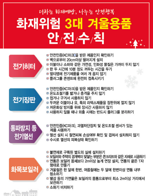 화재위험 3대 겨울용품 홍보파일